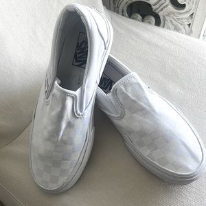 EUC Vans Off the Wall Slip-On Core Classic checkerboard true white size 8.5